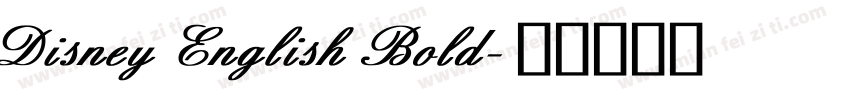 Disney English Bold字体转换